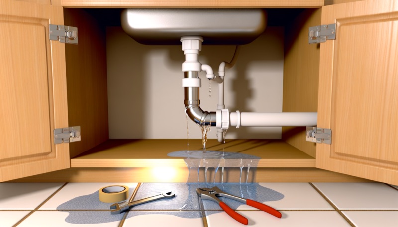 Under-sink leak repair by London plumber in Camden NW1